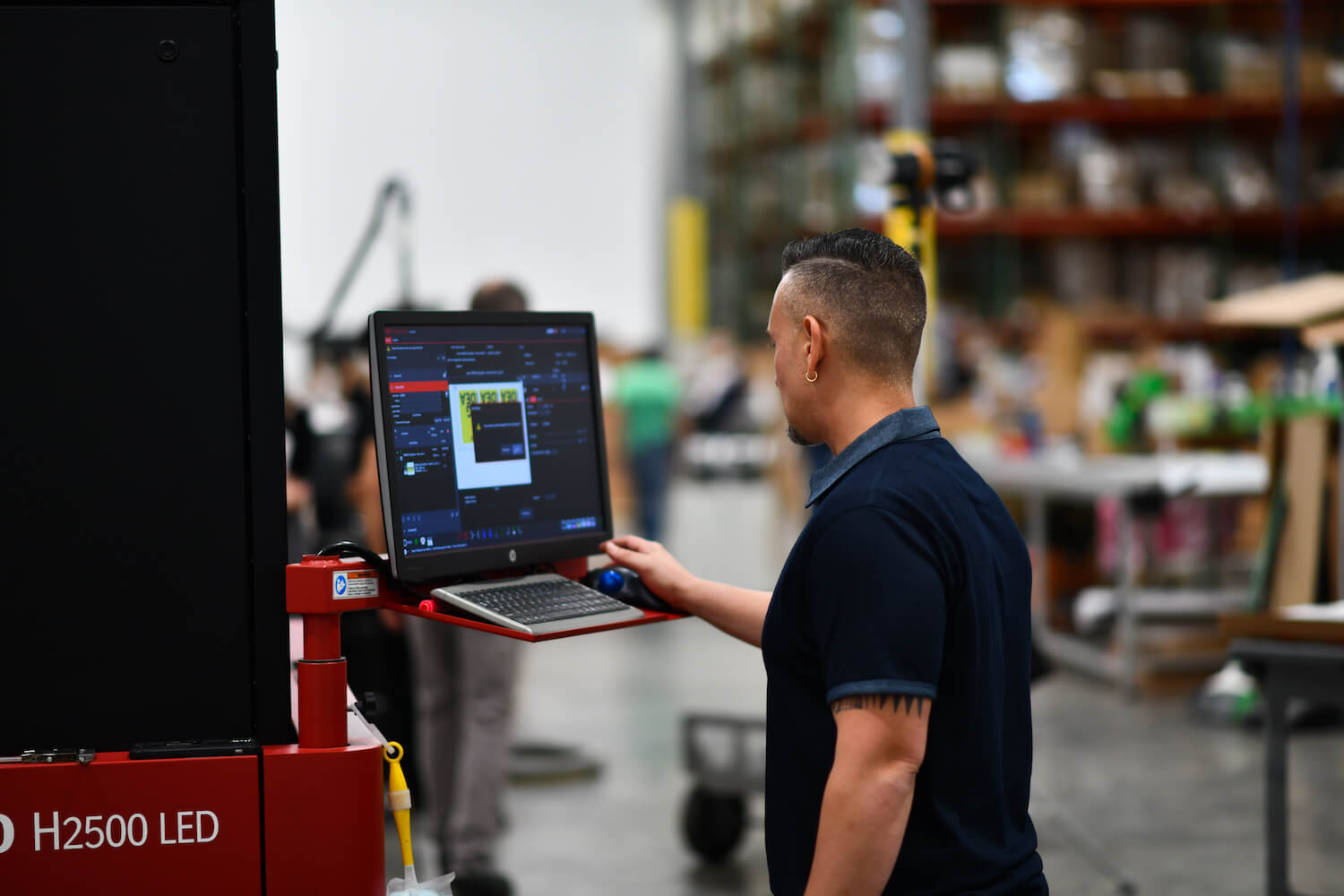 Southeastern employee working on a computer