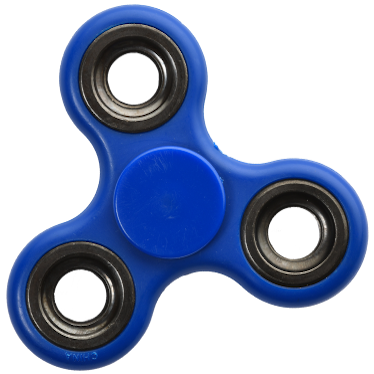 Blue fidget spinner